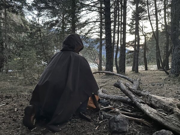 Brown Oilskin Poncho Shelter - Image 5