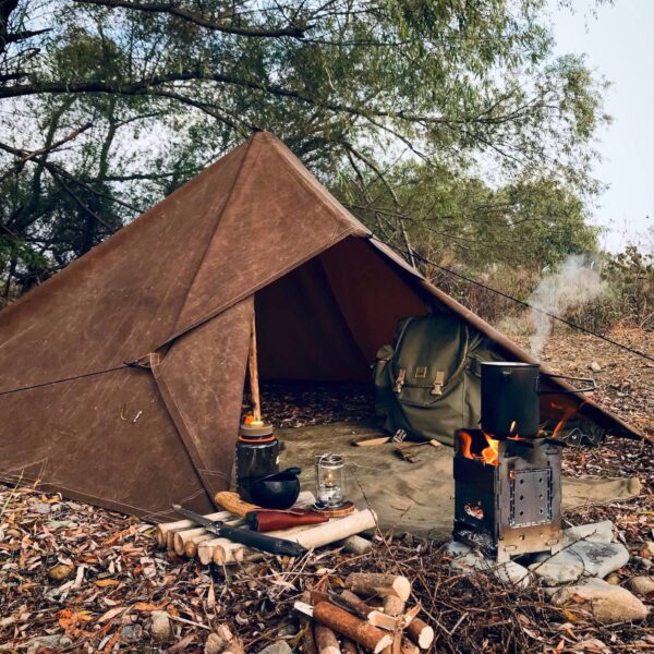 10x10ft Mountain Brown Oilskin Tarp - Image 2