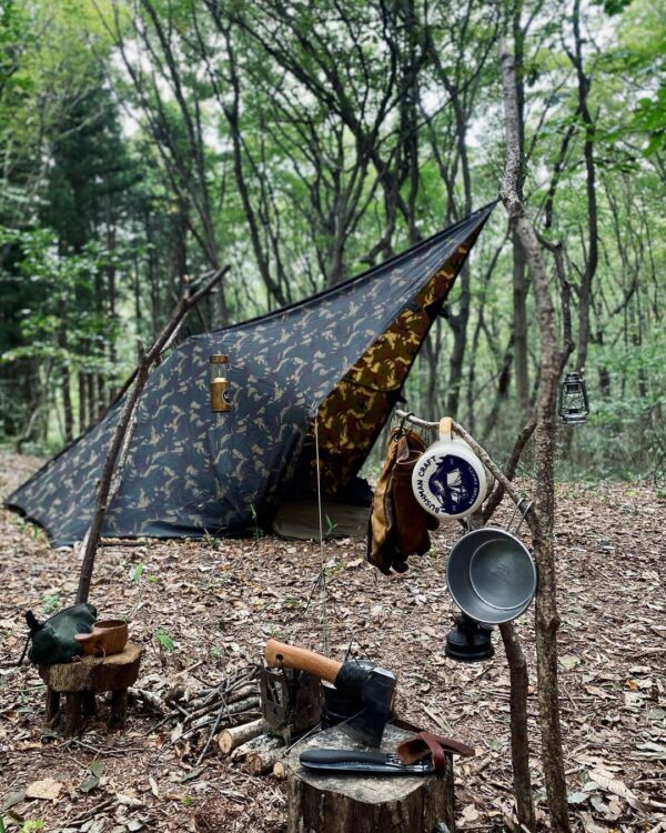 10x10ft Prepper Camo Oilskin Tarp - Image 5